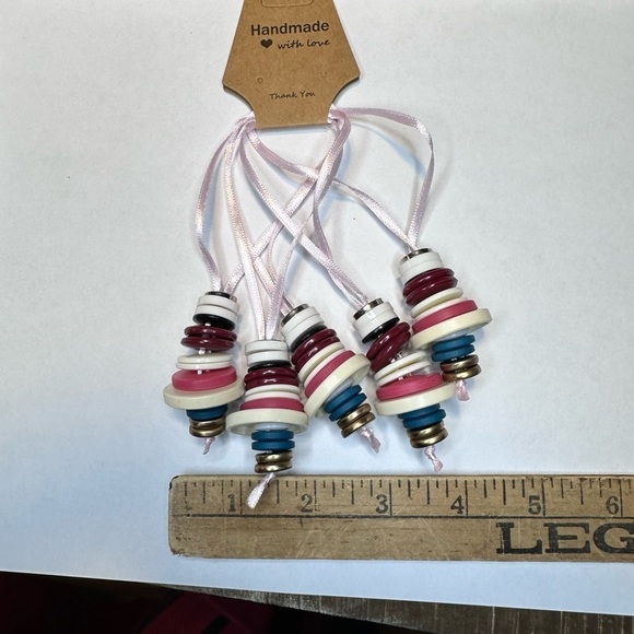 Button tree ornaments Christmas tree handmade up cycle - Picture 2 of 5